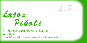 lajos pikoli business card